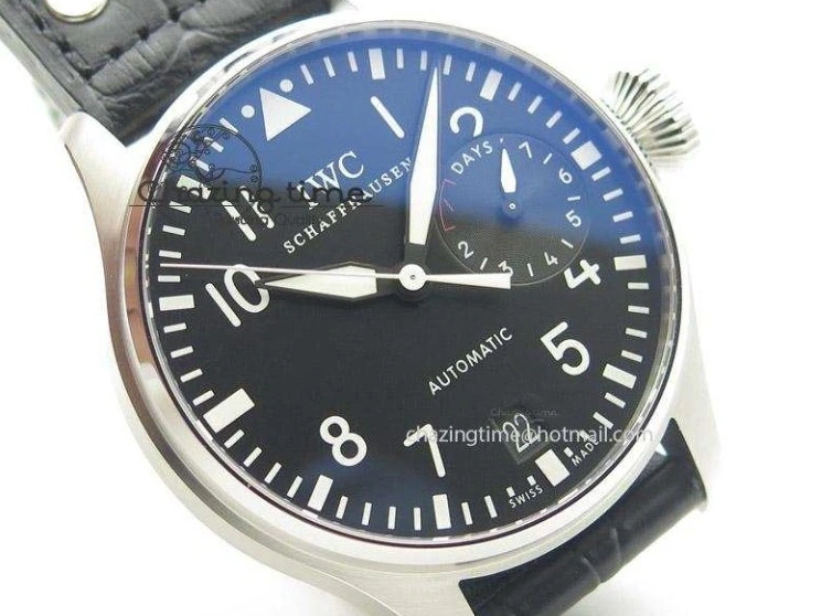 MIROTIME 1225 Timeless Big Pilot Real PR IW500901 ZF 1:1 Best Edition On Black Leather Strap A 7340